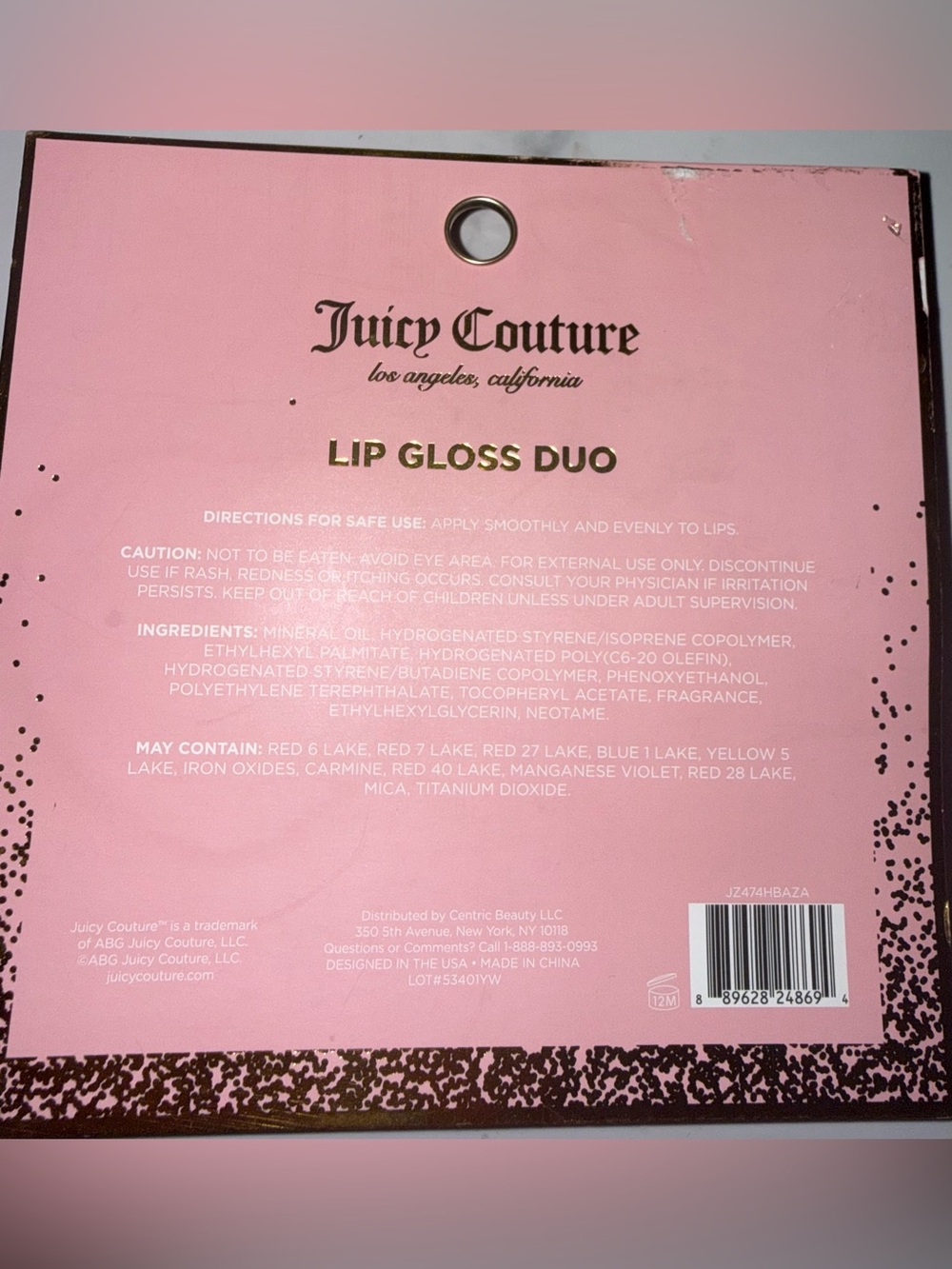 Juicy Couture Heart Lip Gloss Duo — Light Pink & Raspberry Pink - Picture 2 of 2